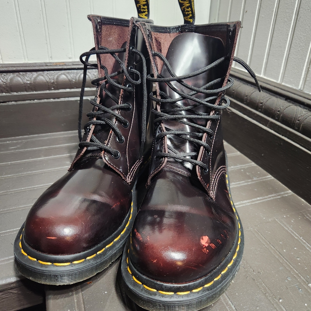 Dr. Martens Burgundy Lace Up Boots
